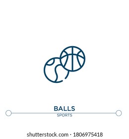 balls outline vector icon. simple element illustration. balls outline icon from sport concept. can be used for web and mobile

