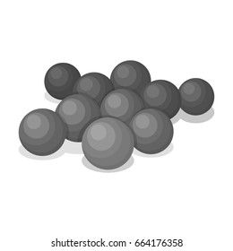 Balls for paintball.Paintball single icon in monochrome style vector symbol stock illustration web.