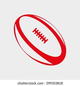 Balls for Rugby, American football, red.