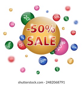 Balls for sale. Vector illustration