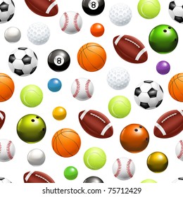 Balls, seamless pattern 10eps