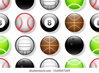 balls seamless pattern 