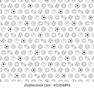 Balls, seamless pattern