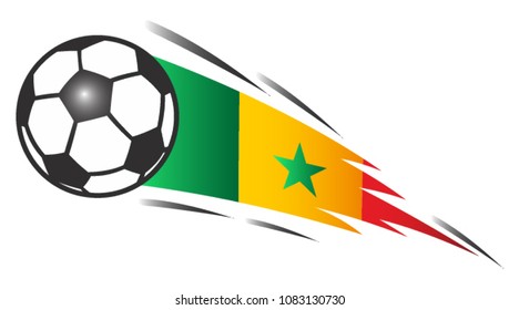 Balls with an Senegal flag background