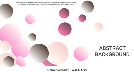 Balls shapes. Creative design of coverages. Vector geometric illustration. Halftone, 3d. Abstract background of  burgundy, pink, brown  balls shapes.