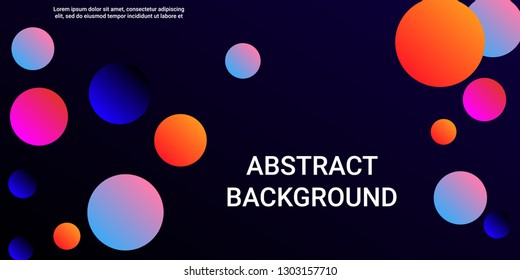 Balls shapes. Creative design of coverages. Vector geometric illustration. Halftone, 3d. Abstract background of  blue, pink, orange  balls shapes.