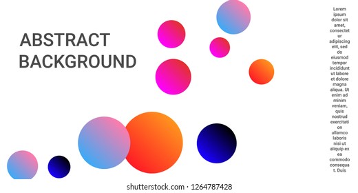 Balls shapes. Futuristic design of coverages. Vector geometric illustration. Halftone, 3d. Abstract background of  blue, orange, pink  balls shapes.