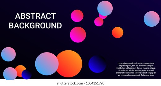 Balls shapes. Futuristic design of coverages. Vector geometric illustration. Halftone, 3d. Abstract background of  blue, pink, orange  balls shapes.