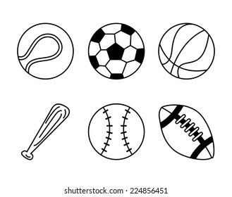 balls sport graphic design , vector illustration