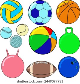 balls for sports and recreation, for football and rugby and soccer, tennis and golf and other things