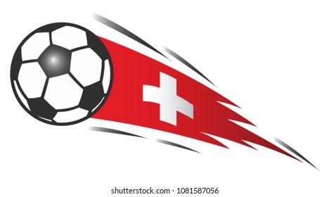Balls with an Switzerland flag background