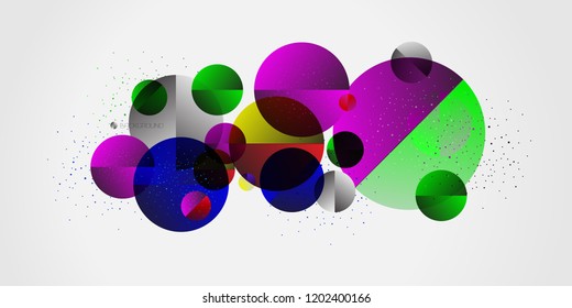 Сolored balls vector. Abstract color geometric composition. 