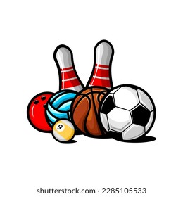 Balls vector, ball  bowling sport design vector 