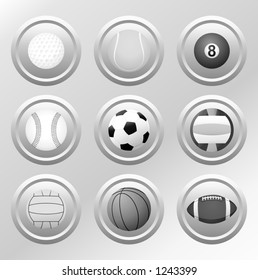 Balls - VECTOR - DESIGN ELEMENTS. (Check out my portfolio for other icons set)