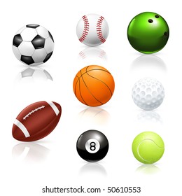 Balls, vector icons