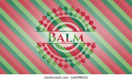 Balm christmas emblem background. Vector Illustration. Detailed.