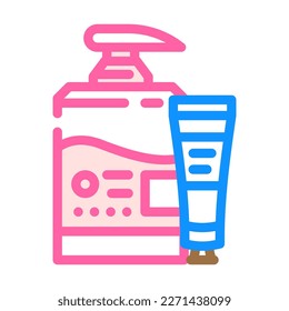 balm cream cosmetic color icon vector. balm cream cosmetic sign. isolated symbol illustration