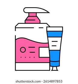 balm cream cosmetic line icon vector. balm cream cosmetic sign. isolated symbol illustration