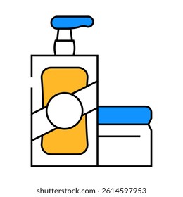 balm for hair line icon vector. balm for hair sign. isolated symbol illustration