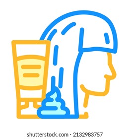 balm, mask or hair gel package color icon vector. balm, mask or hair gel package sign. isolated symbol illustration