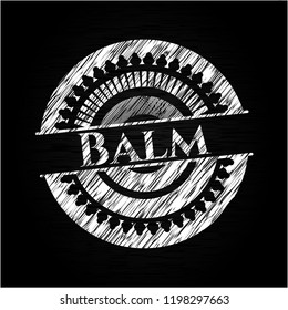 Balm written with chalkboard texture