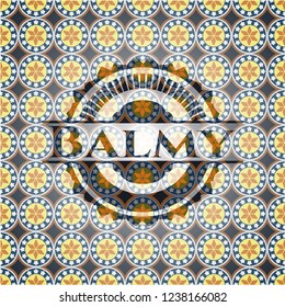 Balmy arabesque emblem. arabic decoration.