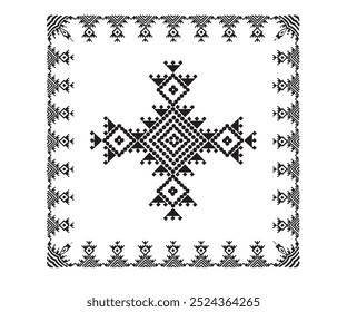 Balochi Motif Blocos de impressão de design indiano Tradicional Quadro Tradicional Vetor