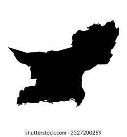 Balochistan province map, province of Pakistan. Vector illustration.