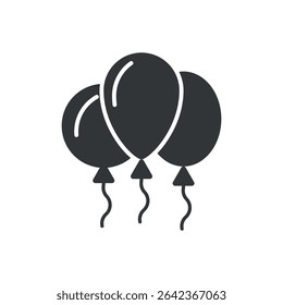 Baloon icon. Colored vector illustration.