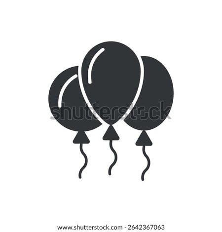 Baloon icon. Colored vector illustration.