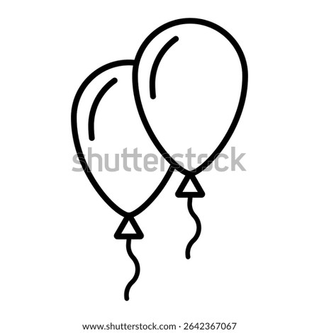 Baloon icon. Colored vector illustration.