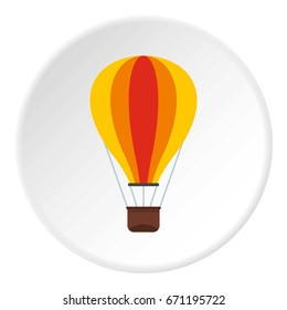 Baloon icon in flat circle isolated vector illustration for web