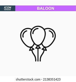 Baloon icon or logo isolated sign symbol vector illustration