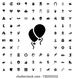 Baloon icon. set of filled holiday icons.