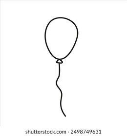 baloon line doodle illustration, line simple immage