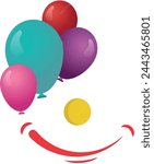 baloon with smily designs for designing