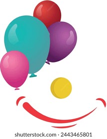 baloon with smily designs for designing