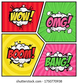 Baloon Text Speech Bubble Pop Art Style Collection