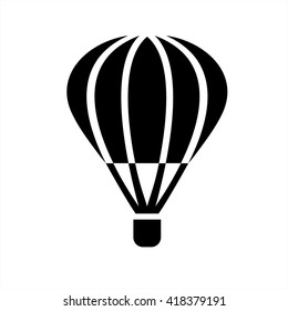 baloon transport air plane fly journey travel airship icon