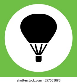 baloon transport air plane fly journey travel airship simple black icon in circle