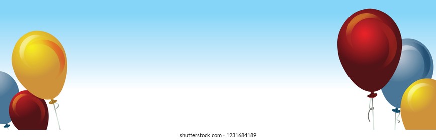 Baloons background with space on center for your own text
