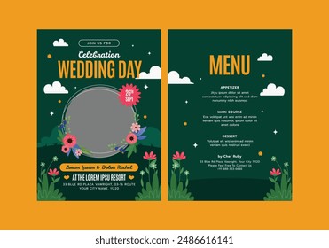 Balpethy Wedding Invitation Template, Design illustration for cover, poster, wallpaper, gala, VIP, happy new year.