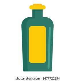 Balsam glass bottle icon. Flat illustration of balsam glass bottle vector icon for web design