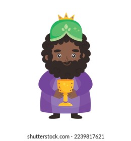 Balthazar wise man with gift