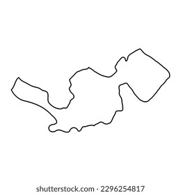 Balti map, province of Moldova. Vector illustration.