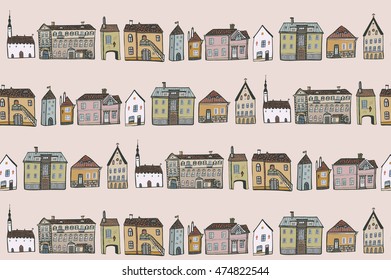 baltic houses pattern drawing