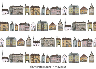 baltic houses pattern drawing
