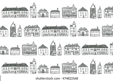 baltic houses pattern drawing