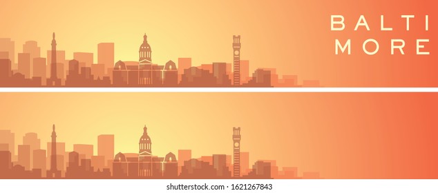 Baltimore Beautiful Skyline Scenery Banner