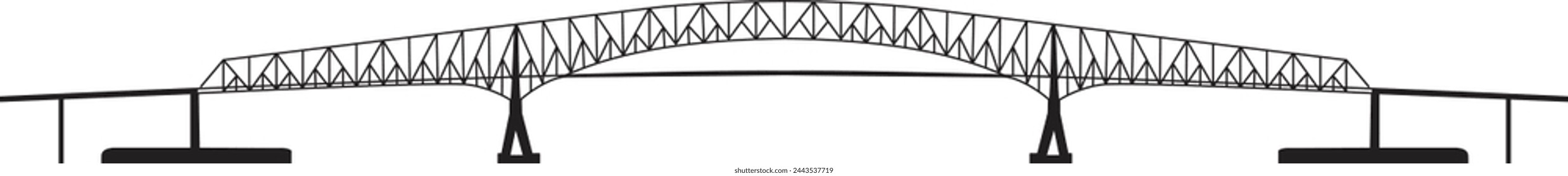 Baltimore Bridge Vector Line Art Drawing